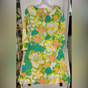 Lilly Pulitzer Rare VTG linen tunic dress floral size small